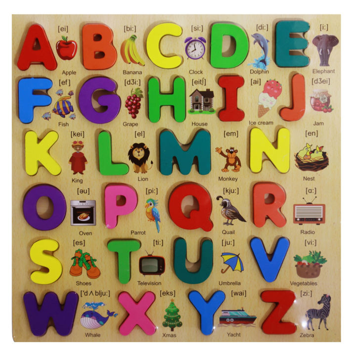 3D Alphabet Sorting Board with Pictures – Educational Letter Recognition Toy for Kids