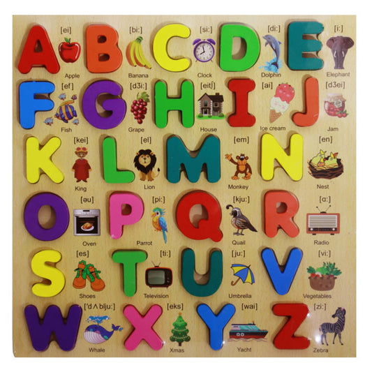 3D Alphabet Sorting Board with Pictures – Educational Letter Recognition Toy for Kids