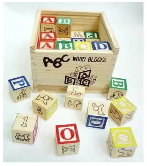 ABC & 123 Wooden Blocks Set – Early Learning Educational Alphabet & Number Blocks for Kids
