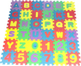 36 Pcs EVA Puzzle Mats – Alphanumeric ABC & 123 Soft Foam Learning Tiles