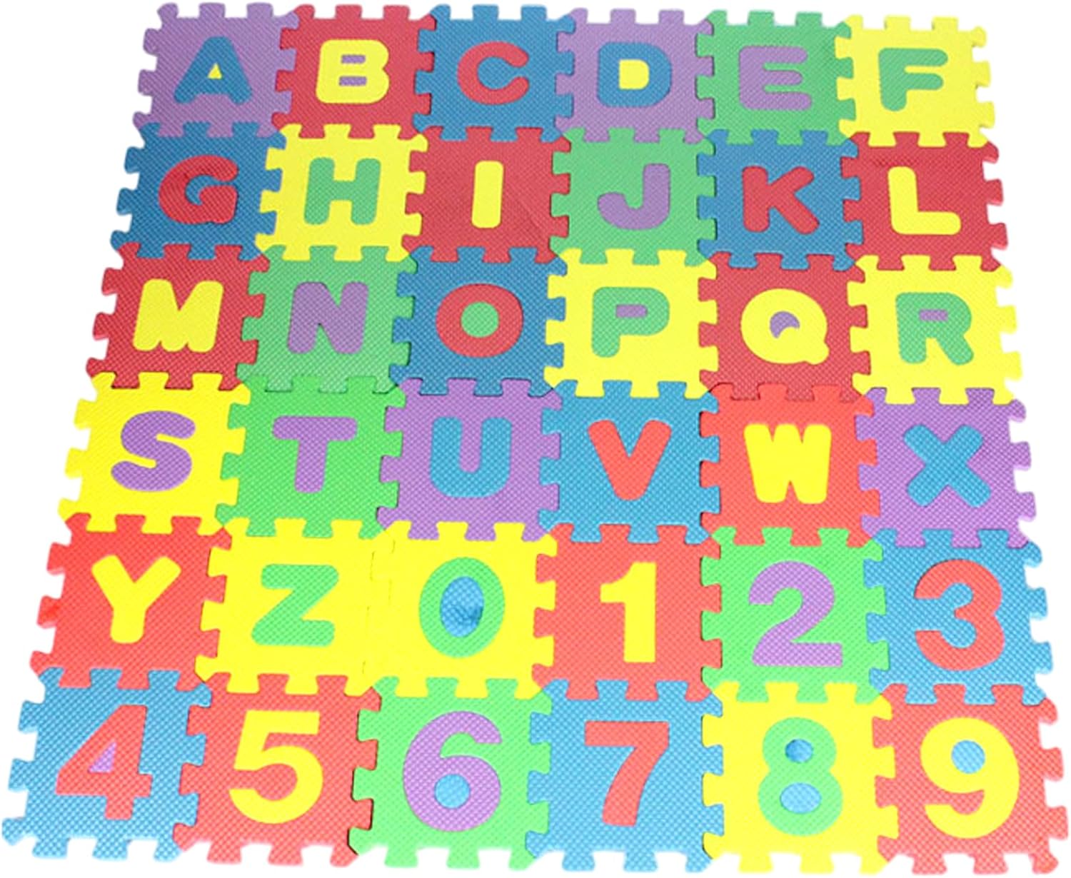 36 Pcs EVA Puzzle Mats – Alphanumeric ABC & 123 Soft Foam Learning Tiles