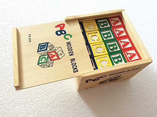 ABC & 123 Wooden Blocks Set – Early Learning Educational Alphabet & Number Blocks for Kids