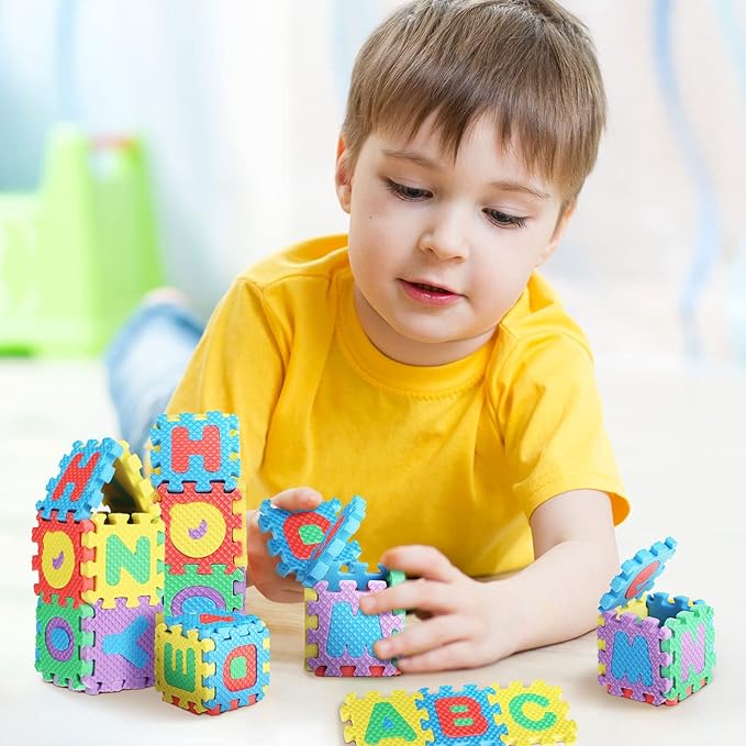 36 Pcs EVA Puzzle Mats – Alphanumeric ABC & 123 Soft Foam Learning Tiles