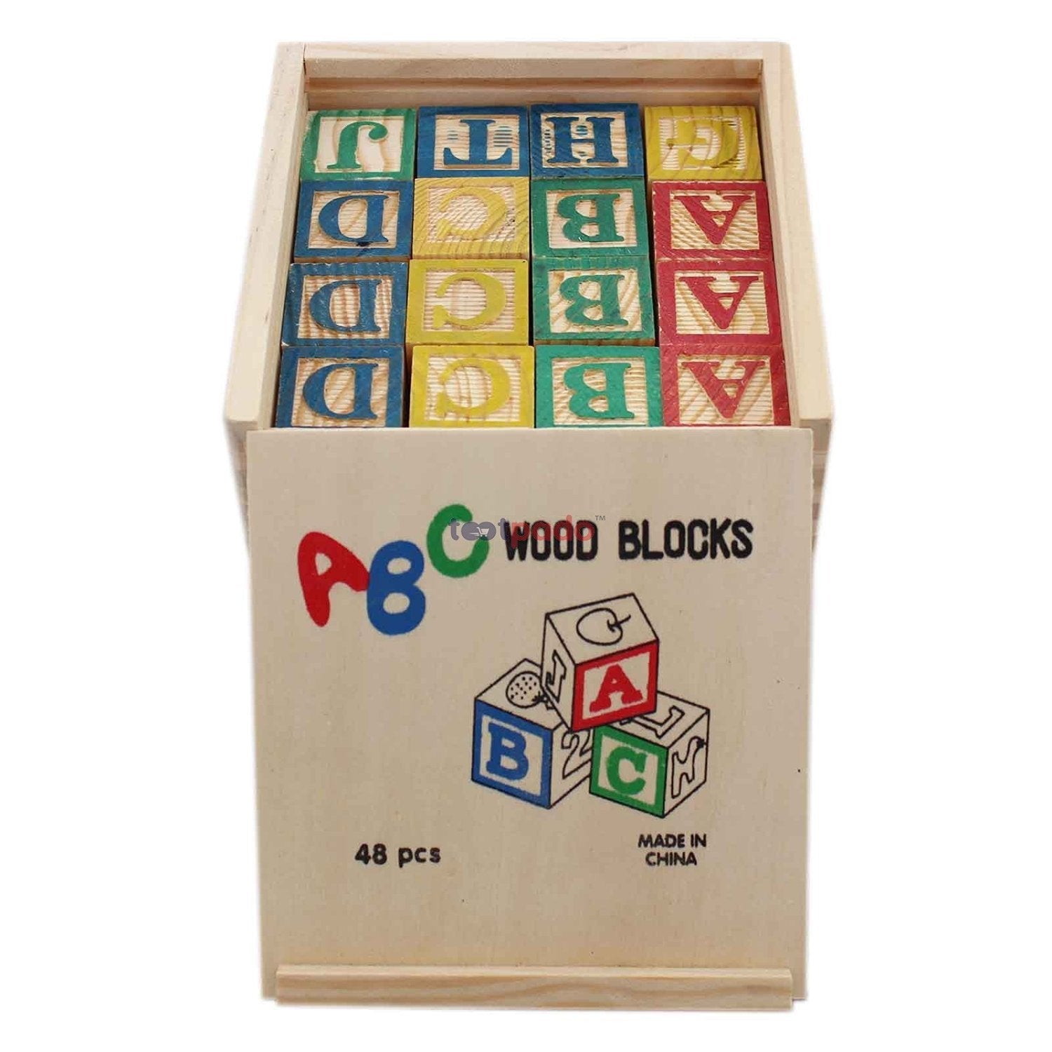 ABC & 123 Wooden Blocks Set – Early Learning Educational Alphabet & Number Blocks for Kids