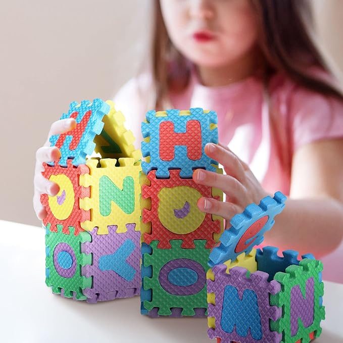 36 Pcs EVA Puzzle Mats – Alphanumeric ABC & 123 Soft Foam Learning Tiles